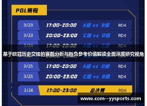 基于欧冠历史交锋的赛前分析与胜负参考价值解读全面深度研究视角